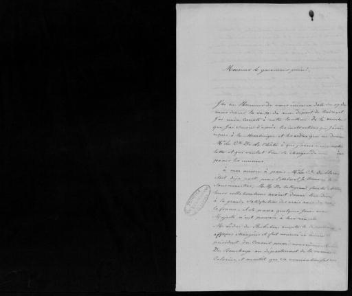 Correspondance des amis de Vaugiraud intervenus auprès du ministre de la marine et des colonies à Vaugiraud, octobre 1815-avril 1817. - 13 lettres.